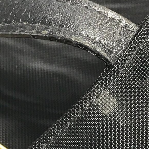 FENDI FF logo mesh big Tote Bag Beach bag Hand Bag Nylon mesh / Leather Black - Picture 6 of 13